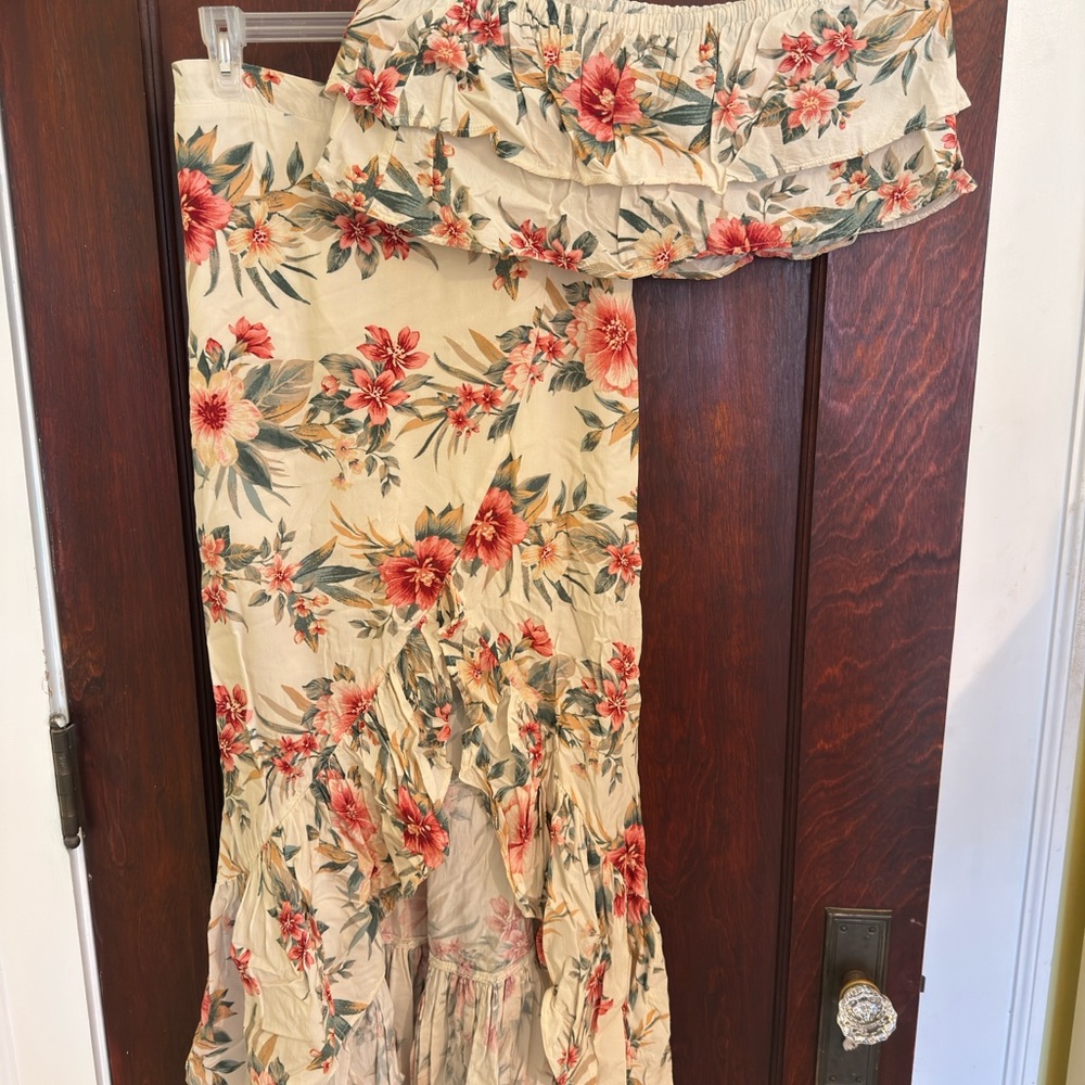 2Piece Floral Print Women's Skirt/top
